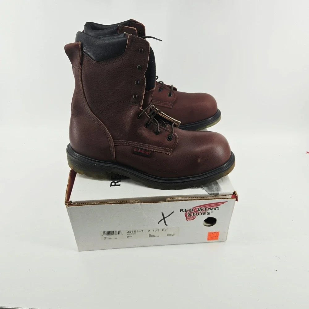 RED WING SuperSole 3508 Steel Toe Men Work Boots MSRP $298 MADE USA Size 9 EE